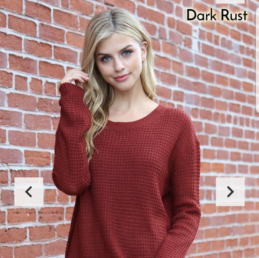 Waffle knit tunic